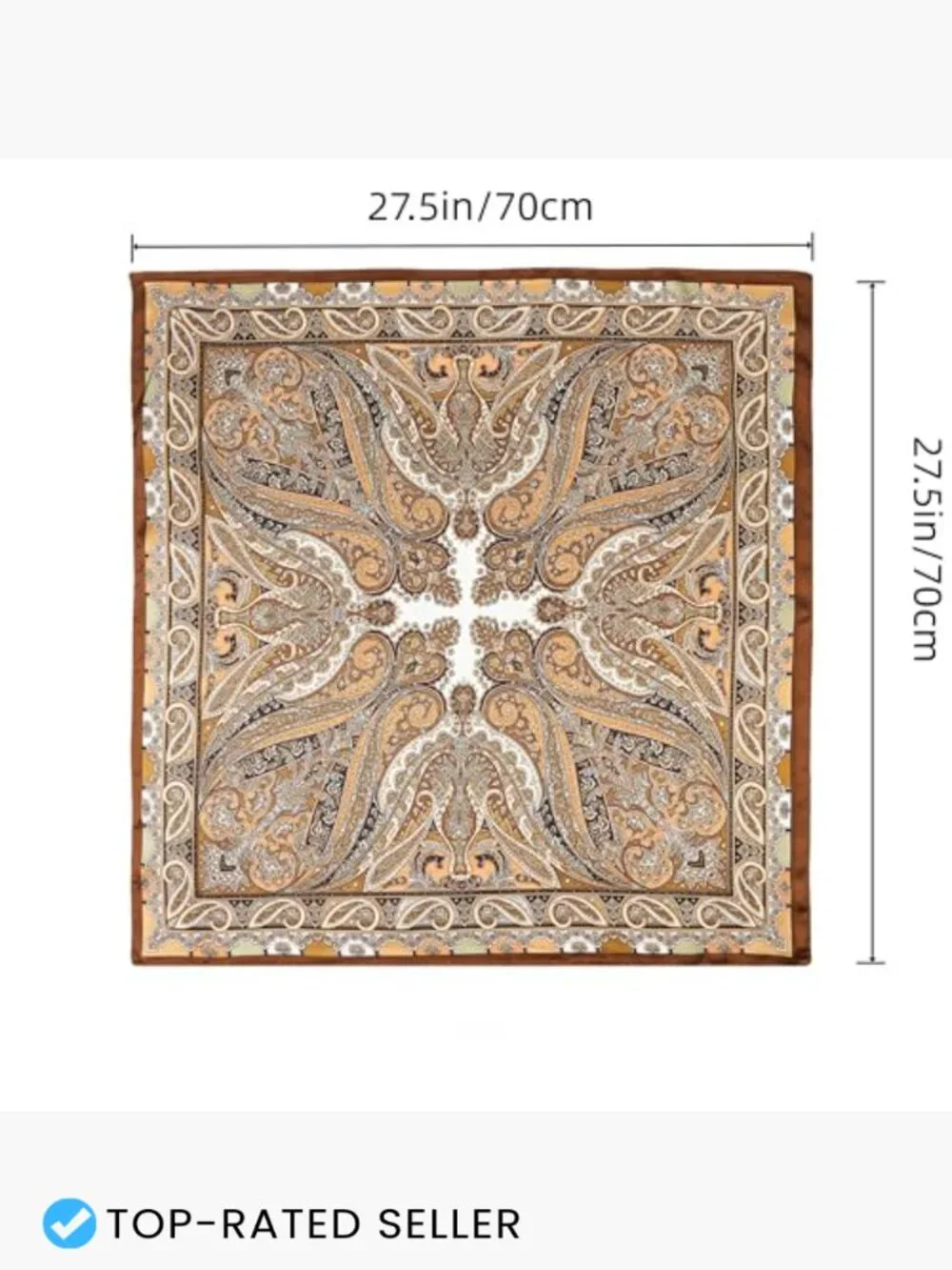 Square Faux Silk Scarf 27.5